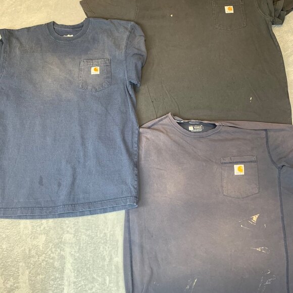 Carhartt Men’s Workwear T-Shirt Lot 7 Size Large Pocket Tees Worn Faded Bundle - Picture 6 of 11